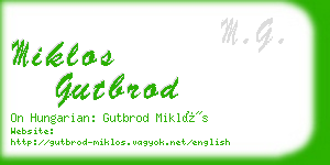 miklos gutbrod business card